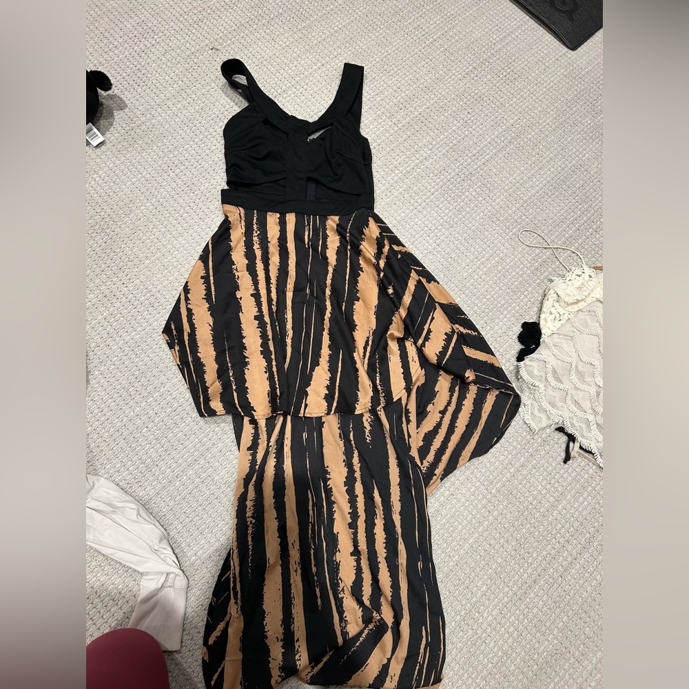High low dress with cut outs